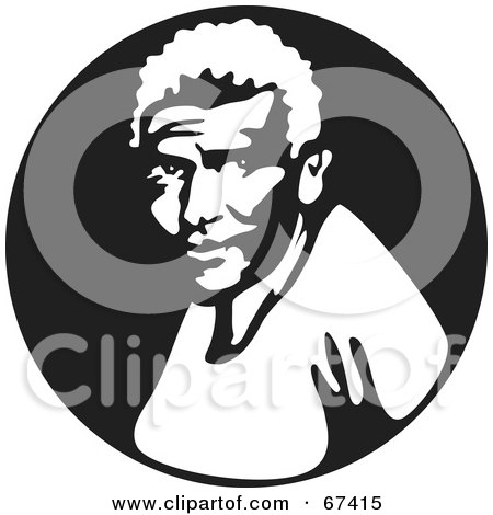 Royalty-Free (RF) Clipart Illustration of a Black And White African Man by Prawny