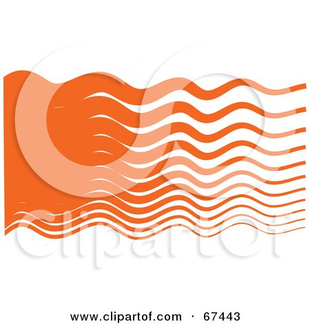 Royalty-Free (RF) Clipart Illustration of Orange Curvy Waves by Prawny