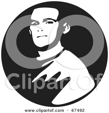 Royalty-Free (RF) Clipart Illustration of a Black And White Haughty Man by Prawny