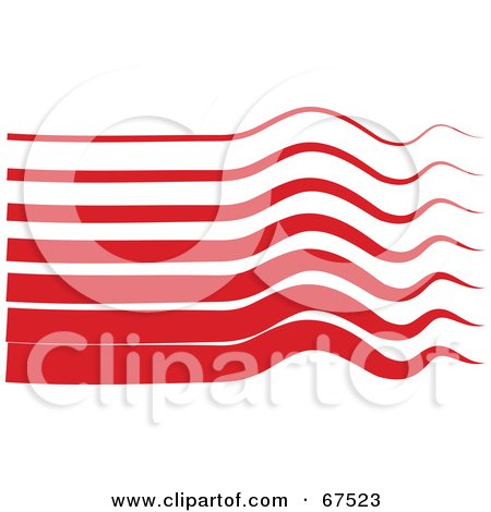 Royalty-Free (RF) Clipart Illustration of Red Curvy Waves by Prawny