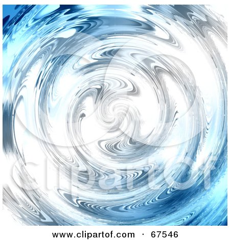 Royalty-Free (RF) Clipart Illustration of a Whirlpool Background Of Blue And White Water by Arena Creative