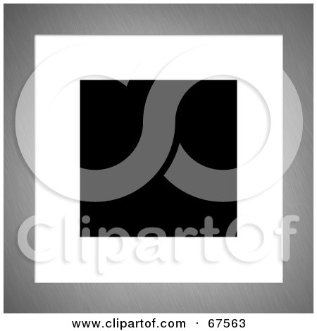 Royalty-Free (RF) Clipart Illustration of a Metal, White And Black Square Background by Arena Creative