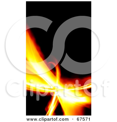 Royalty-Free (RF) Clipart Illustration of a Fiery Fractal On Black by Arena Creative