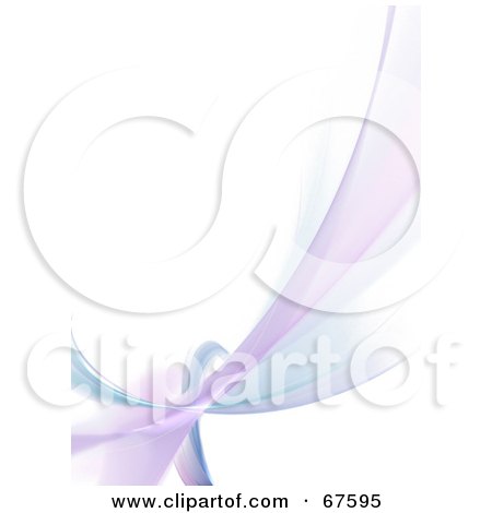 Royalty-Free (RF) Clipart Illustration of a Pastel Blue And Purple Swoosh On White by Arena Creative