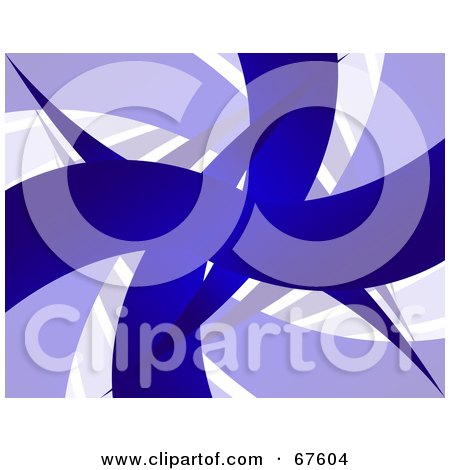 Royalty-Free (RF) Clipart Illustration of a Blue Abstract Sharp Swoosh Background On White by Arena Creative