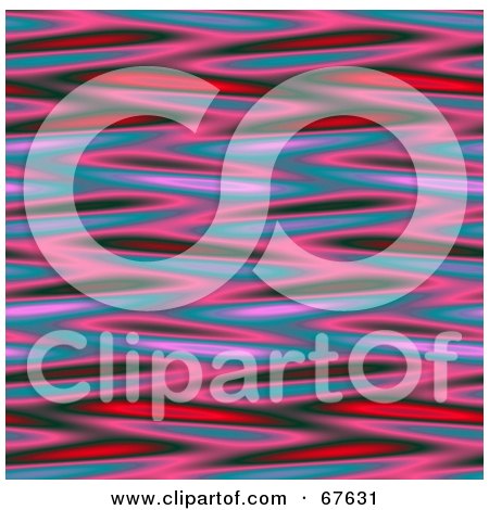 Royalty-Free (RF) Clipart Illustration of a Background Of Horizontal Red And Teal Rippling Water by Arena Creative