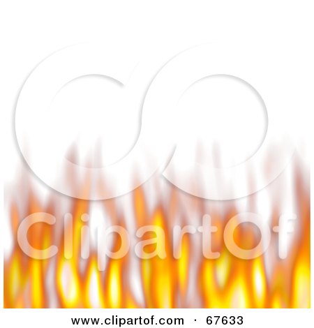 Royalty-Free (RF) Clipart Illustration of Orange Flames Over White by Arena Creative