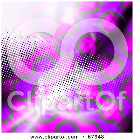 Royalty-Free (RF) Clipart Illustration of a Bright Light Over Purple And Pink Microscopic Background by Arena Creative