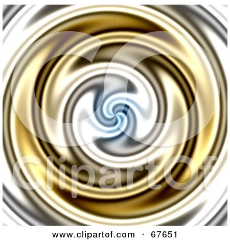 Royalty-Free (RF) Clipart Illustration of a Whirlpool Background Of Gold Water by Arena Creative