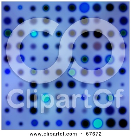 Royalty-Free (RF) Clipart Illustration of a Blue Background Of Halftone Dots by Arena Creative