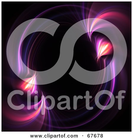 Royalty-Free (RF) Clipart Illustration of a Purple Circling Fractal On Black by Arena Creative