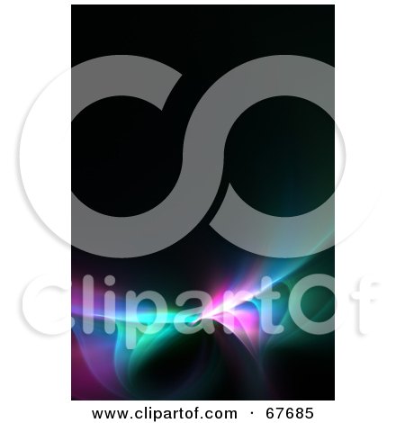 Royalty-Free (RF) Clipart Illustration of a Small Colorful Fractal On Black by Arena Creative