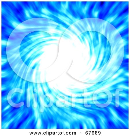 Royalty-Free (RF) Clipart Illustration of a Whirlpool Of Bright Blue Plasma Flowing Into White by Arena Creative