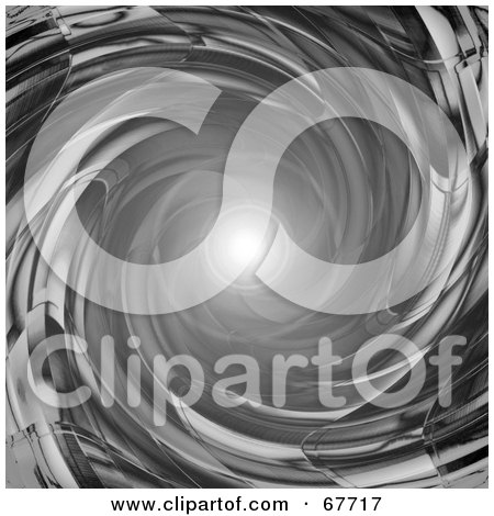 Royalty-Free (RF) Clipart Illustration of a Bright Light At The End Of A Chrome Tunnel by Arena Creative