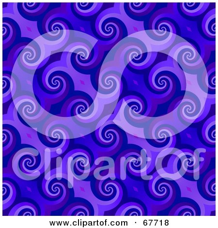 Royalty-Free (RF) Clipart Illustration of a Trendy Spiraling Blue Pattern Background by Arena Creative