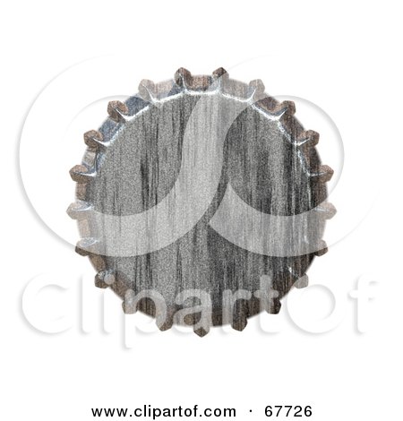 Royalty-Free (RF) Clipart Illustration of a Metal Bottlecap On White by Arena Creative