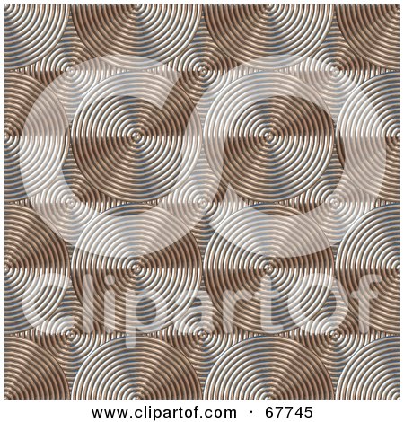 Royalty-Free (RF) Clipart Illustration of a Copper Circle Pattern Background by Arena Creative