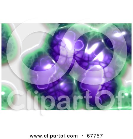 Royalty-Free (RF) Clipart Illustration of a Slimy Purple And Green Microscopic Organism On White by Arena Creative