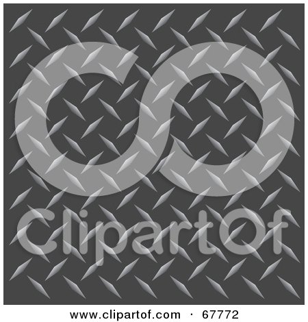 Royalty-Free (RF) Clipart Illustration of a Dark Gray Diamond Plate Metal Background by Arena Creative