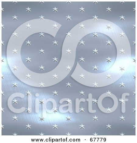 Royalty-Free (RF) Clipart Illustration of a Background Of Tiny Chrome Stars by Arena Creative