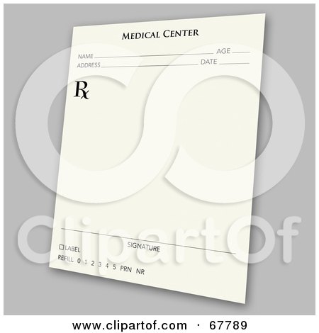 Royalty-Free (RF) Clipart Illustration of a Black Doctors Prescription Notepad by Arena Creative