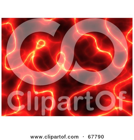 Royalty-Free (RF) Clipart Illustration of a Molten Red Electric Background by Arena Creative