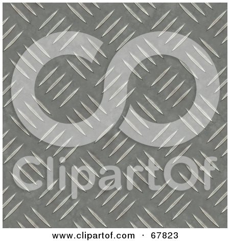 Royalty-Free (RF) Clipart Illustration of a Dirty Diamond Plate Texture Background by Arena Creative