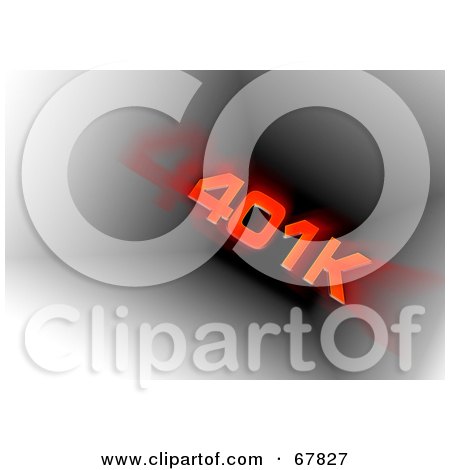Royalty-Free (RF) Clipart Illustration of a Red 401k Falling Down A Dark Tunnel by Arena Creative