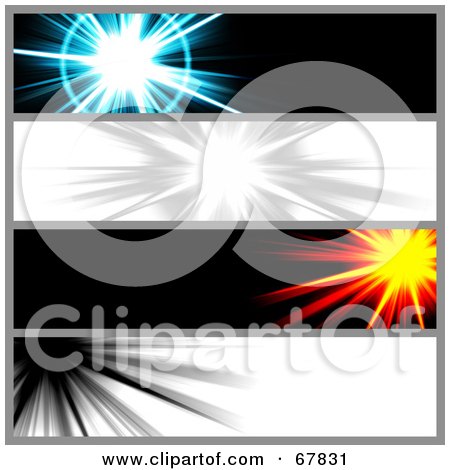 Royalty-Free (RF) Clipart Illustration of a Digital Collage Of Website Burst Banners by Arena Creative