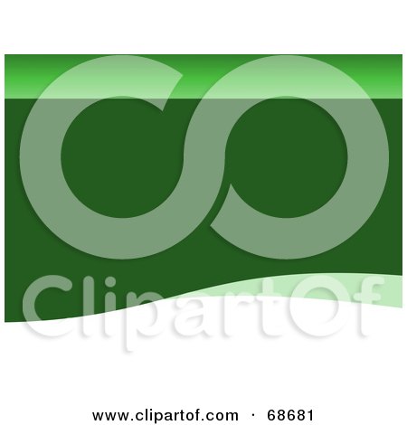 Royalty-Free (RF) Clipart Illustration of a Simple Green Wave Background With Text Space by oboy