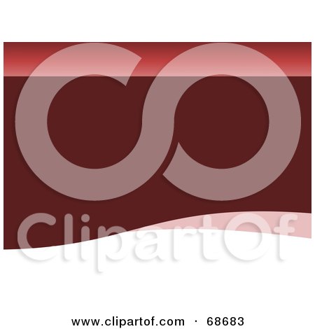 Royalty-Free (RF) Clipart Illustration of a Simple Red Wave Background With Text Space by oboy
