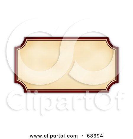 Royalty-Free (RF) Clipart Illustration of a Blank Vintage Label Design - Version 1 by oboy