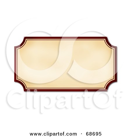 Royalty-Free (RF) Clipart Illustration of a Blank Vintage Label Design - Version 2 by oboy