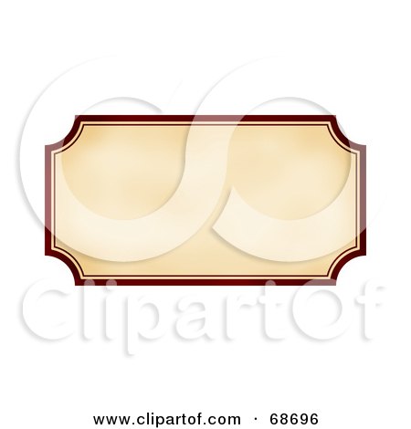 Royalty-Free (RF) Clipart Illustration of a Blank Vintage Label Design - Version 3 by oboy