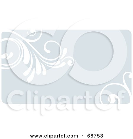Royalty-Free (RF) Clipart Illustration of a Blue Floral Background With Vines - Version 8 by OnFocusMedia