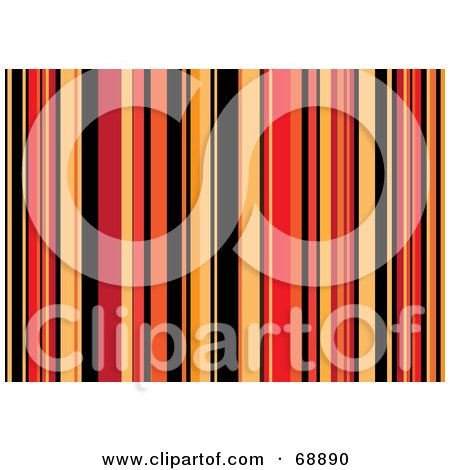 Royalty-Free (RF) Clipart Illustration of a Background Of Vertical Autumn Colored Stripes by michaeltravers