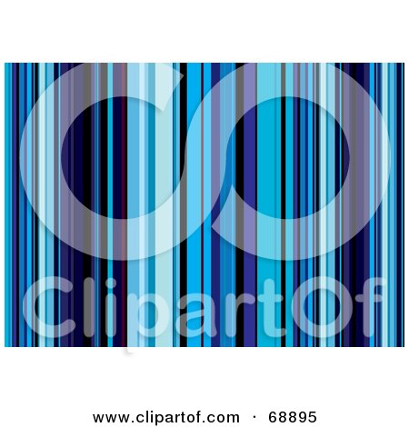 Royalty-Free (RF) Clipart Illustration of a Blue Background Of Vertical Stripes by michaeltravers