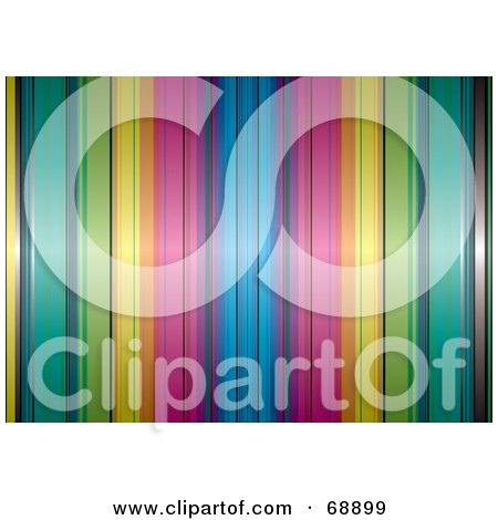 Royalty-Free (RF) Clipart Illustration of a Colorful Background Of Vertical Stripes - Version 5 by michaeltravers