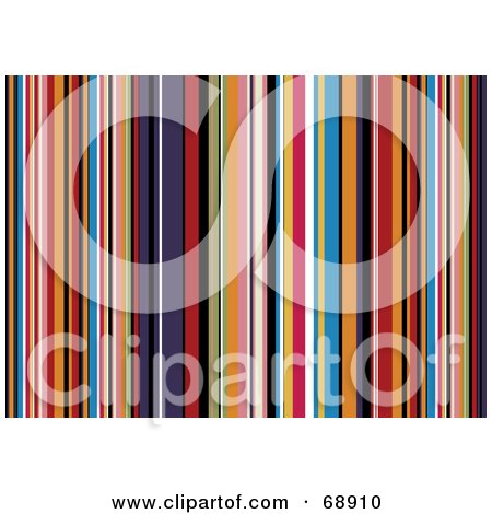 Royalty-Free (RF) Clipart Illustration of a Colorful Background Of Vertical Stripes - Version 2 by michaeltravers