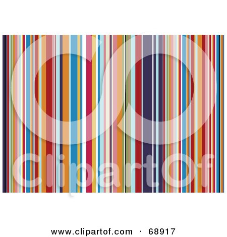 Royalty-Free (RF) Clipart Illustration of a Colorful Background Of Vertical Stripes - Version 1 by michaeltravers