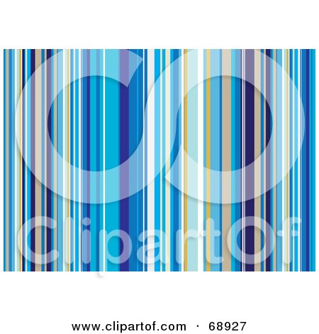 Royalty-Free (RF) Clipart Illustration of a Blue Background Of Stripes by michaeltravers