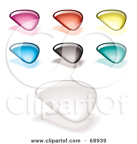 Royalty-Free (RF) Clipart Illustration of a Digital Collage Of Colorful Gell Buttons by michaeltravers