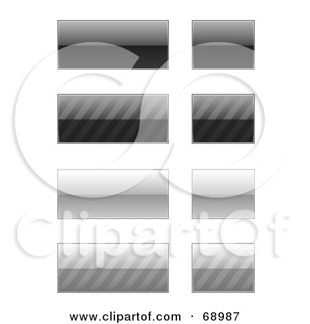 Royalty-Free (RF) Clipart Illustration of a Digital Collage Of Shiny Black And Gray Web Buttons by TA Images