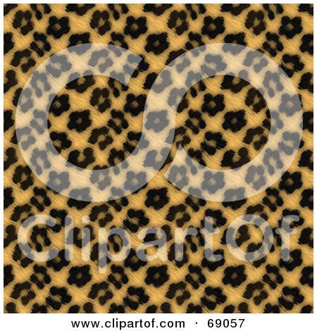 Royalty-Free (RF) Clipart Illustration of a Tan Leopard Print Background With Black Rosettes by Arena Creative