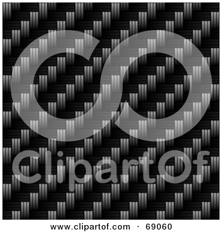 Royalty-Free (RF) Clipart Illustration of a Dark Seamless Black Carbon Fiber Background by Arena Creative