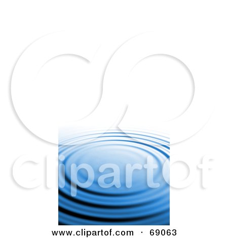 Royalty-Free (RF) Clipart Illustration of a Vertical Background Of Blue Rippling Water And Space by Arena Creative