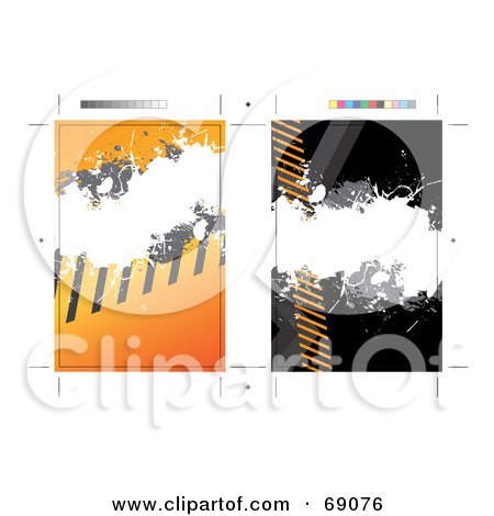 Royalty-Free (RF) Clipart Illustration of a Postcard Template With Warning Stripes by Arena Creative