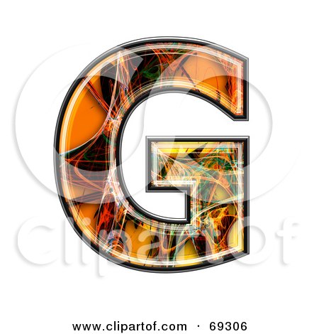 Royalty-Free (RF) Clipart Illustration of a Fiber Symbol; Capital G by chrisroll