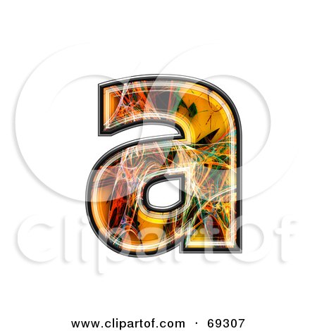 Royalty-Free (RF) Clipart Illustration of a Fiber Symbol; Lowercase a by chrisroll