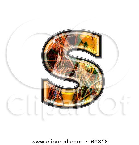 Royalty-Free (RF) Clipart Illustration of a Fiber Symbol; Lowercase s by chrisroll